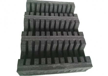 Anti static IXPE foam sheet die cut in black color Anti static IXPE foam sheet die cut in black color