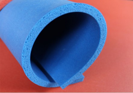 Blue Color Silicone Rubber Foam
