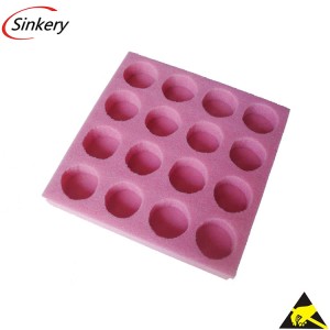 Electrostatic discharge packing foam